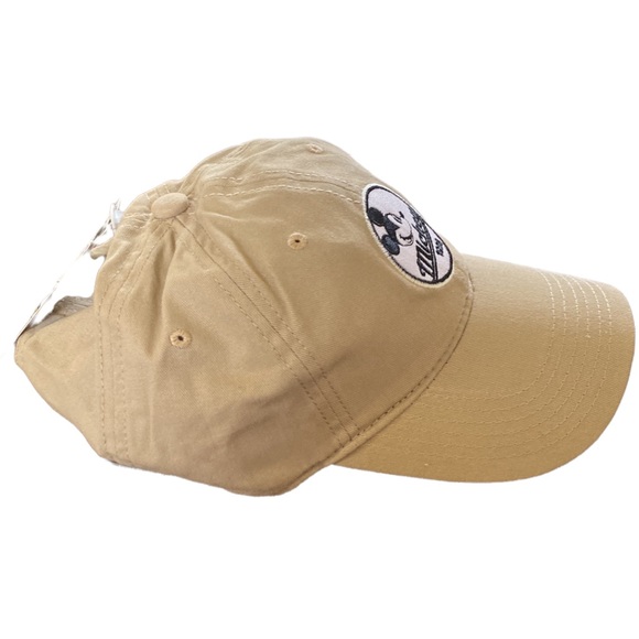 Disney Mickey Mouse 1928 Baseball Cap Hat Patch Khaki Beige Concept One Fitted - Picture 3 of 9